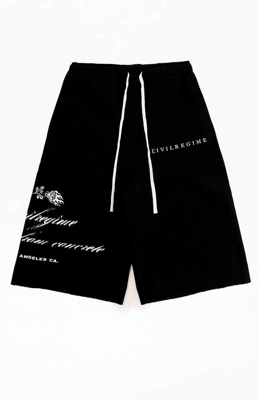 Black RFC Lounger Fleece Sweat Shorts