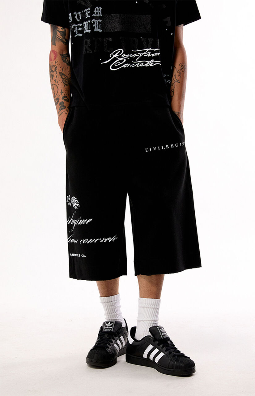 Black RFC Lounger Fleece Sweat Shorts