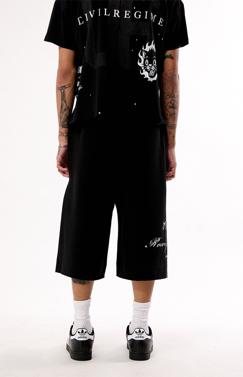 Black RFC Lounger Fleece Sweat Shorts