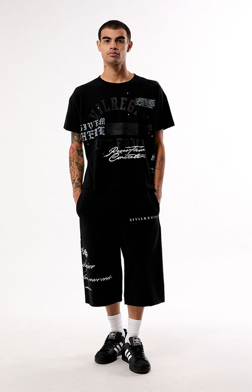 Black RFC Lounger Fleece Sweat Shorts