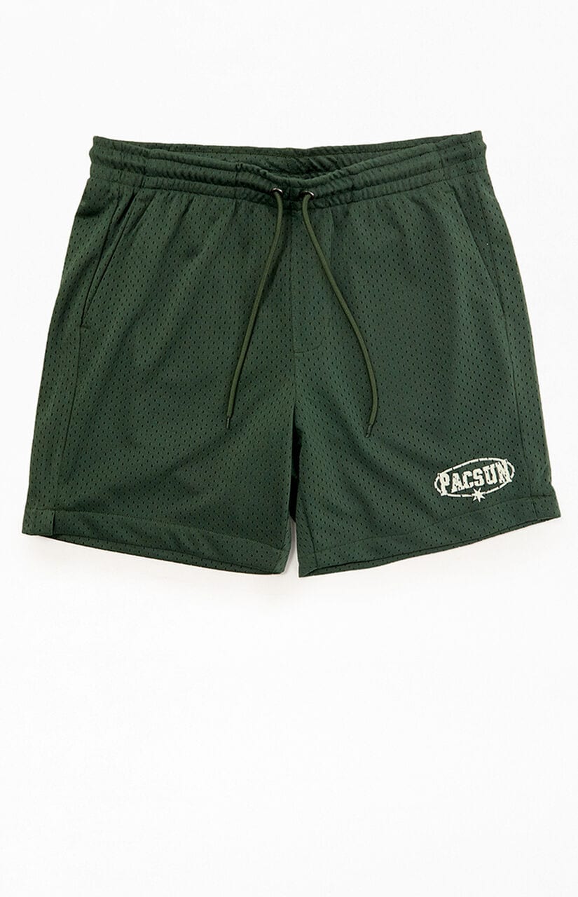 Green Mesh Shorts