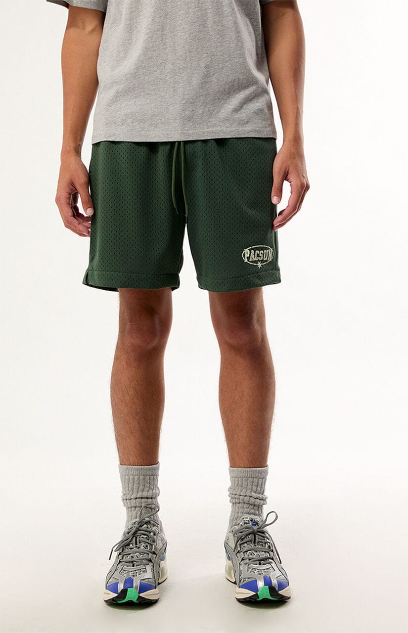 Green Mesh Shorts