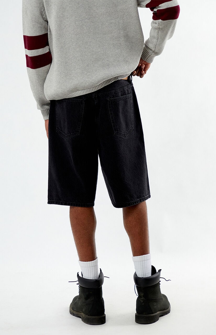 Black Baggy Denim Shorts