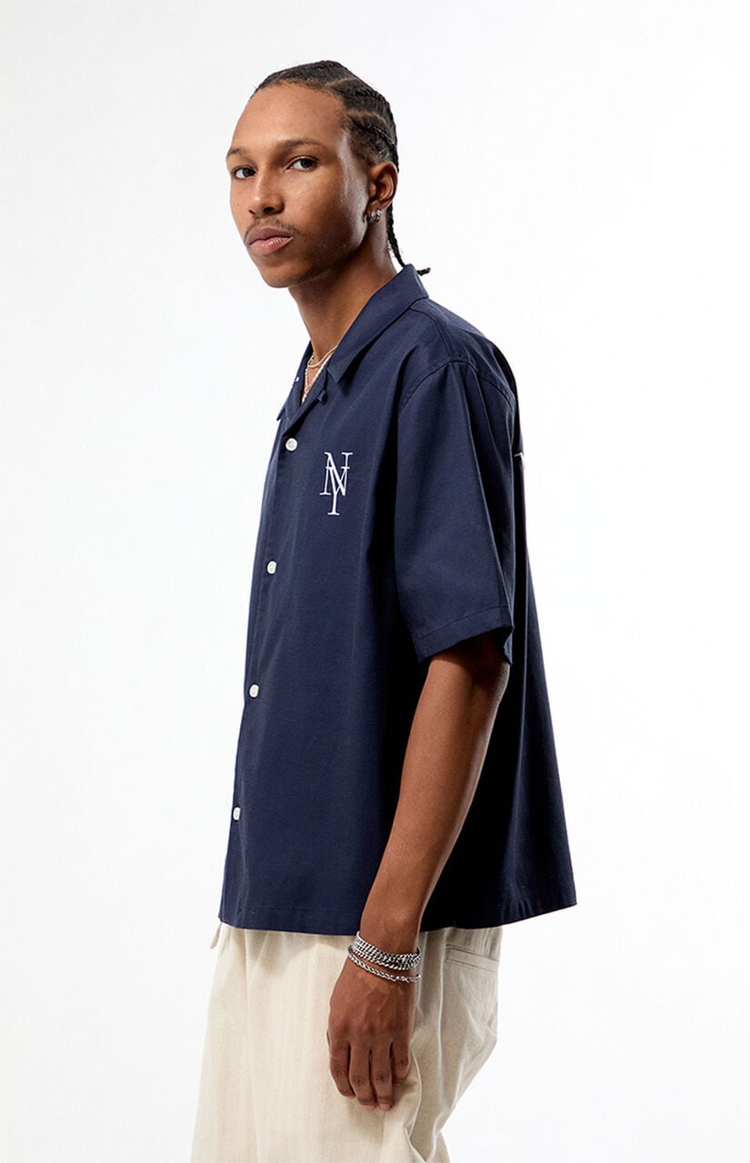 New York Embroidered Camp Shirt