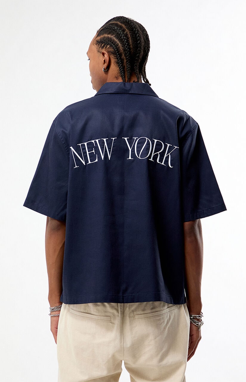 New York Embroidered Camp Shirt