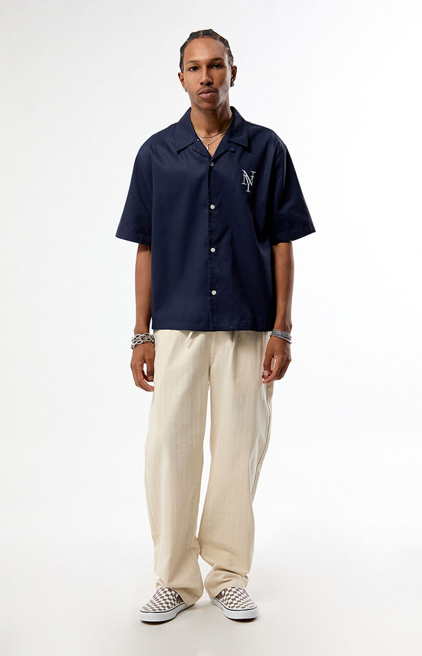 New York Embroidered Camp Shirt