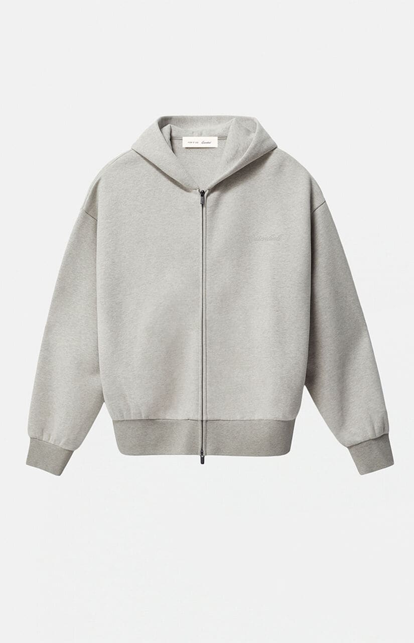 Concrete Heather Signature Classic Full Zip Hoodie