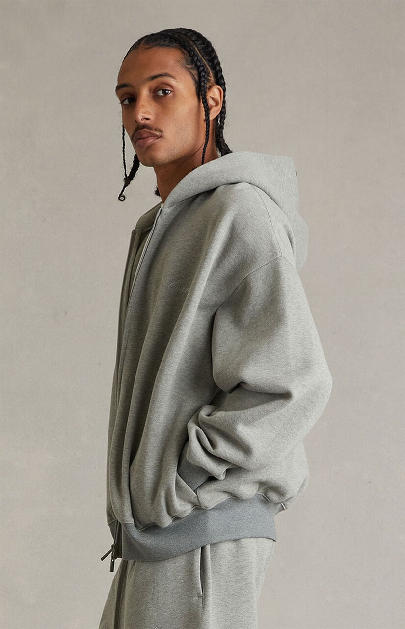 Concrete Heather Signature Classic Full Zip Hoodie