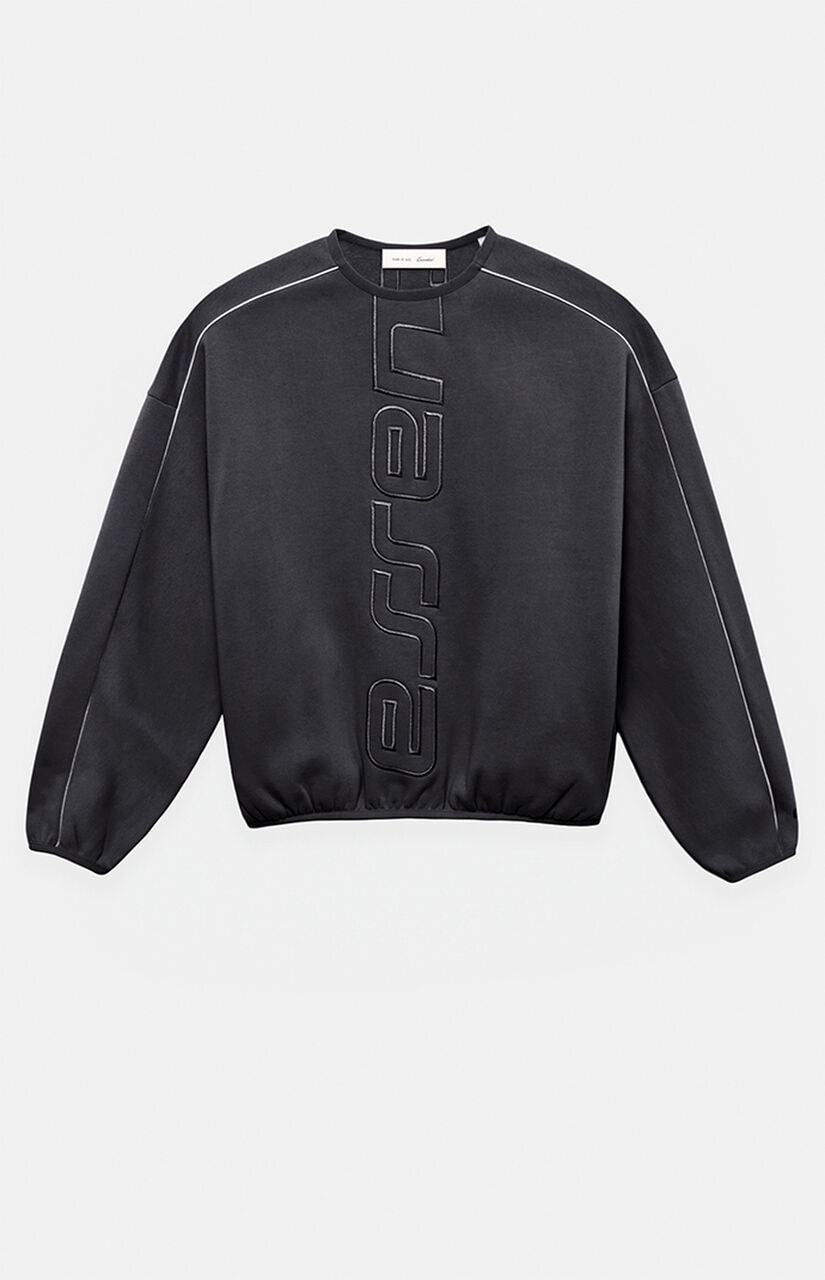 Vintage Black Active Trace Modern Crew Neck Sweatshirt