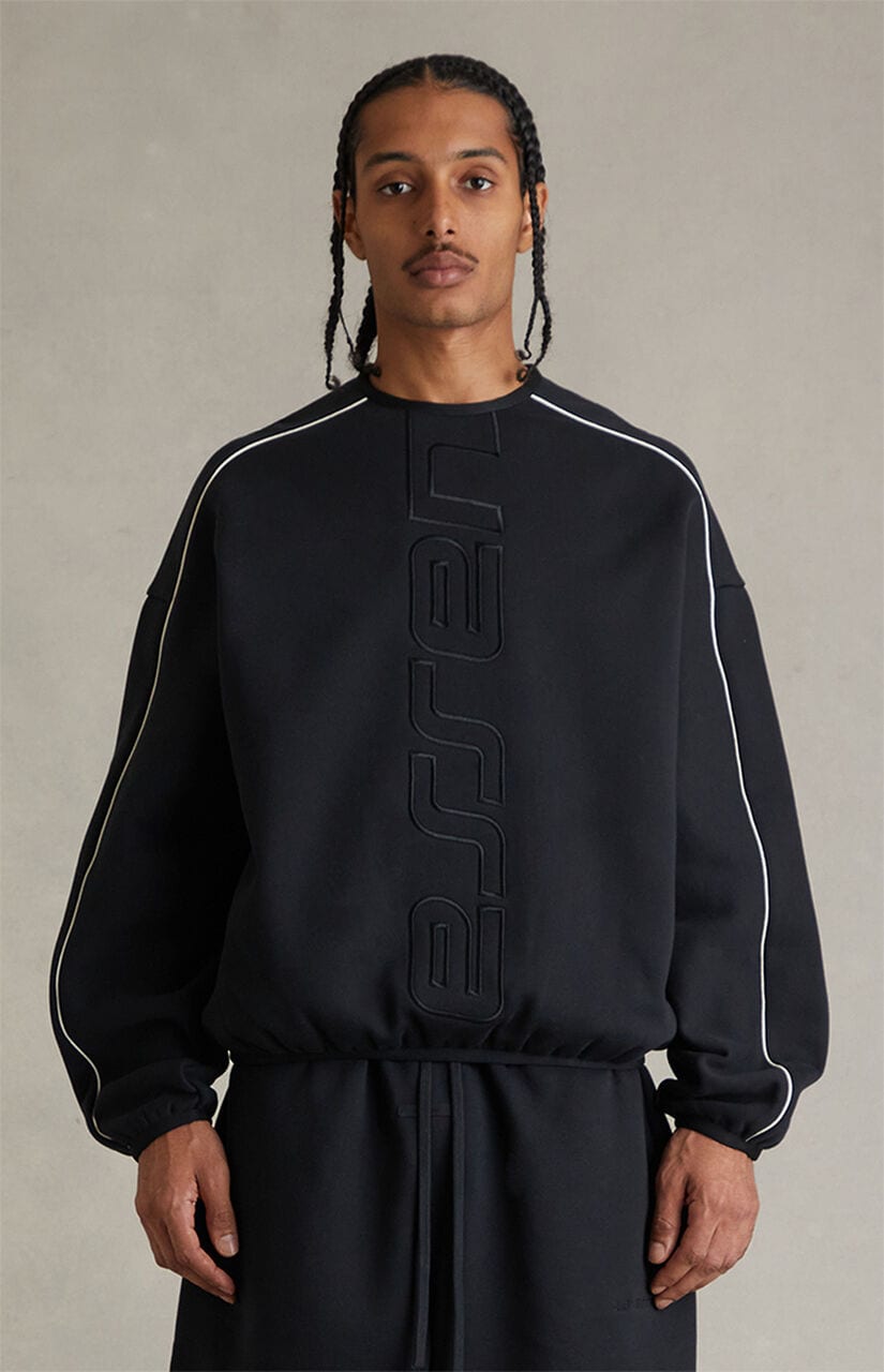 Vintage Black Active Trace Modern Crew Neck Sweatshirt