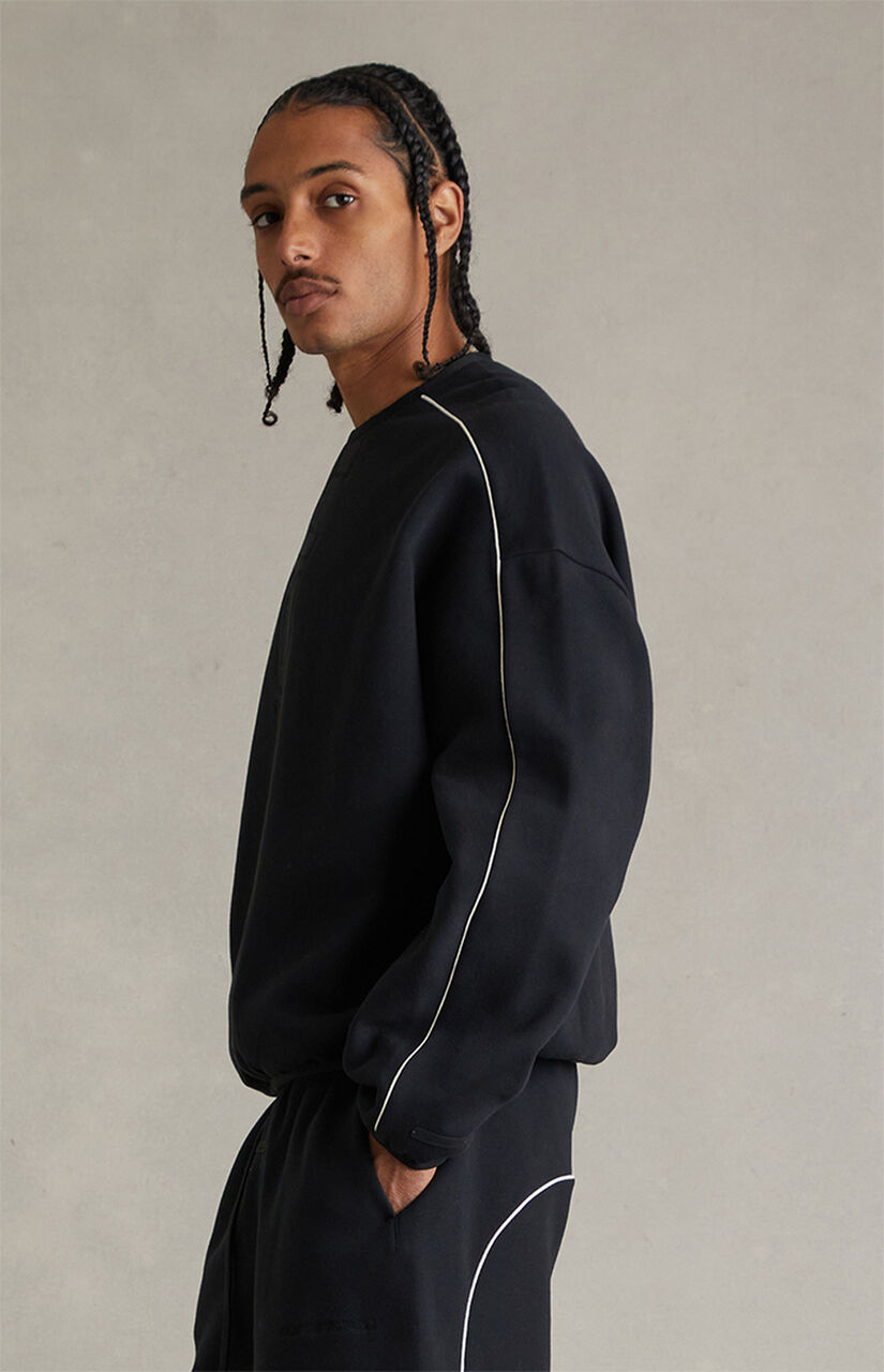 Vintage Black Active Trace Modern Crew Neck Sweatshirt