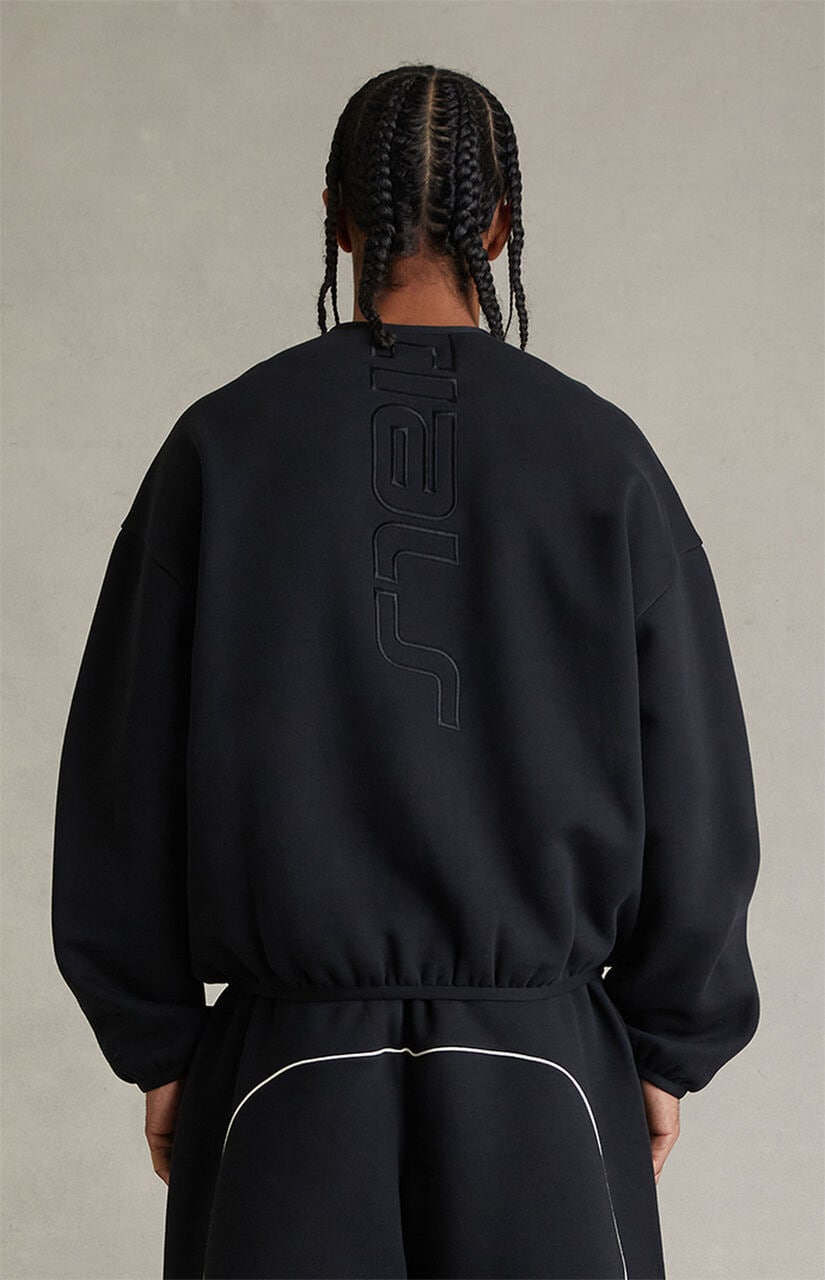 Vintage Black Active Trace Modern Crew Neck Sweatshirt
