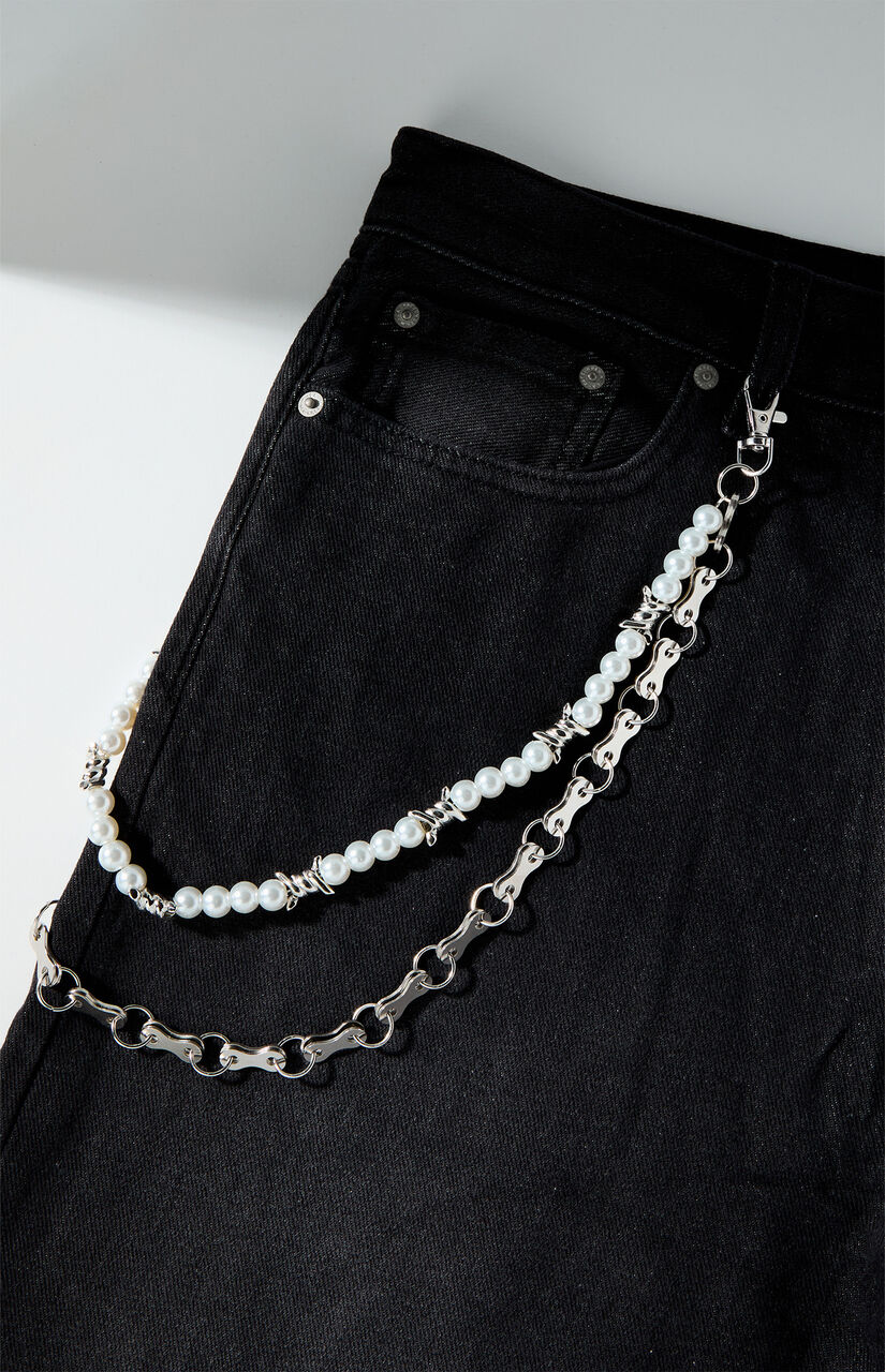 Barbed Pearl Double Wallet Chain