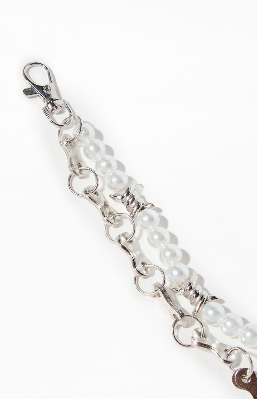 Barbed Pearl Double Wallet Chain