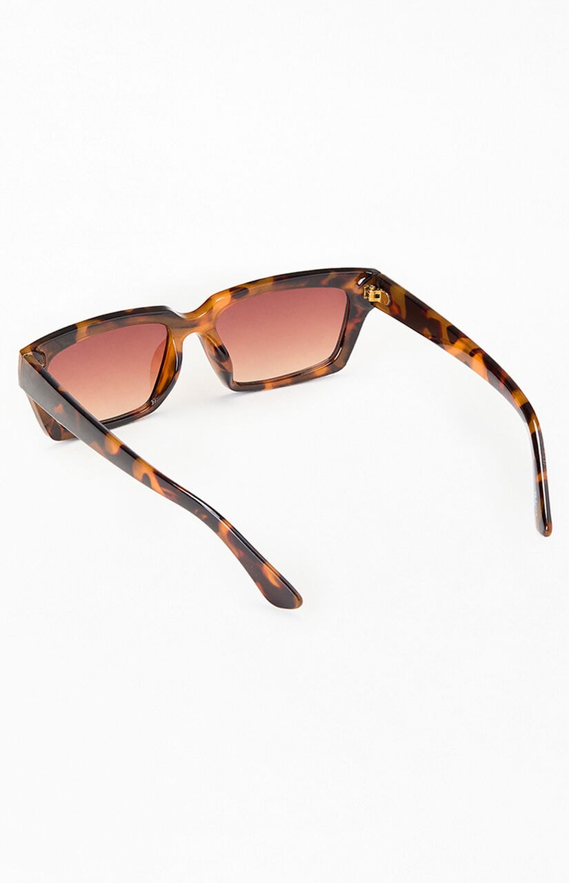 Jade Tortoise Rectangle Sunglasses