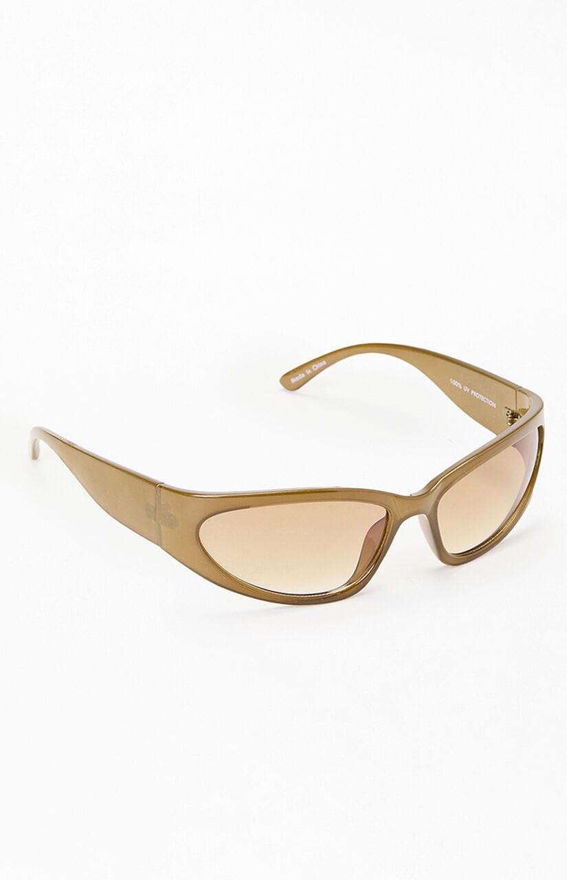 Jade Plastic Shield Sunglasses
