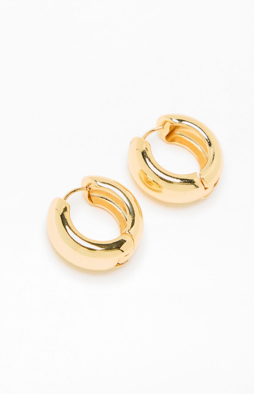 14K Gold Plated Chunky Hoop Earrings