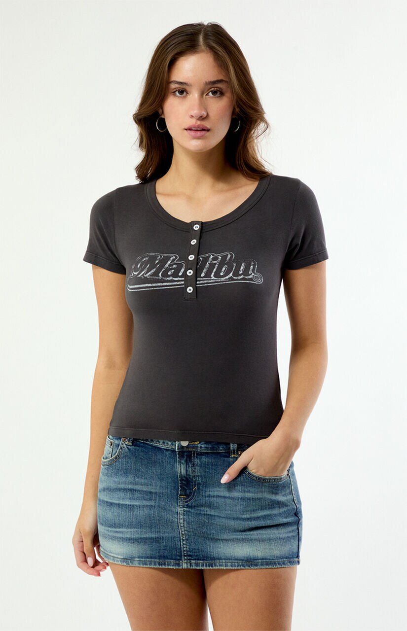 Malibu Short Sleeve Henley Top