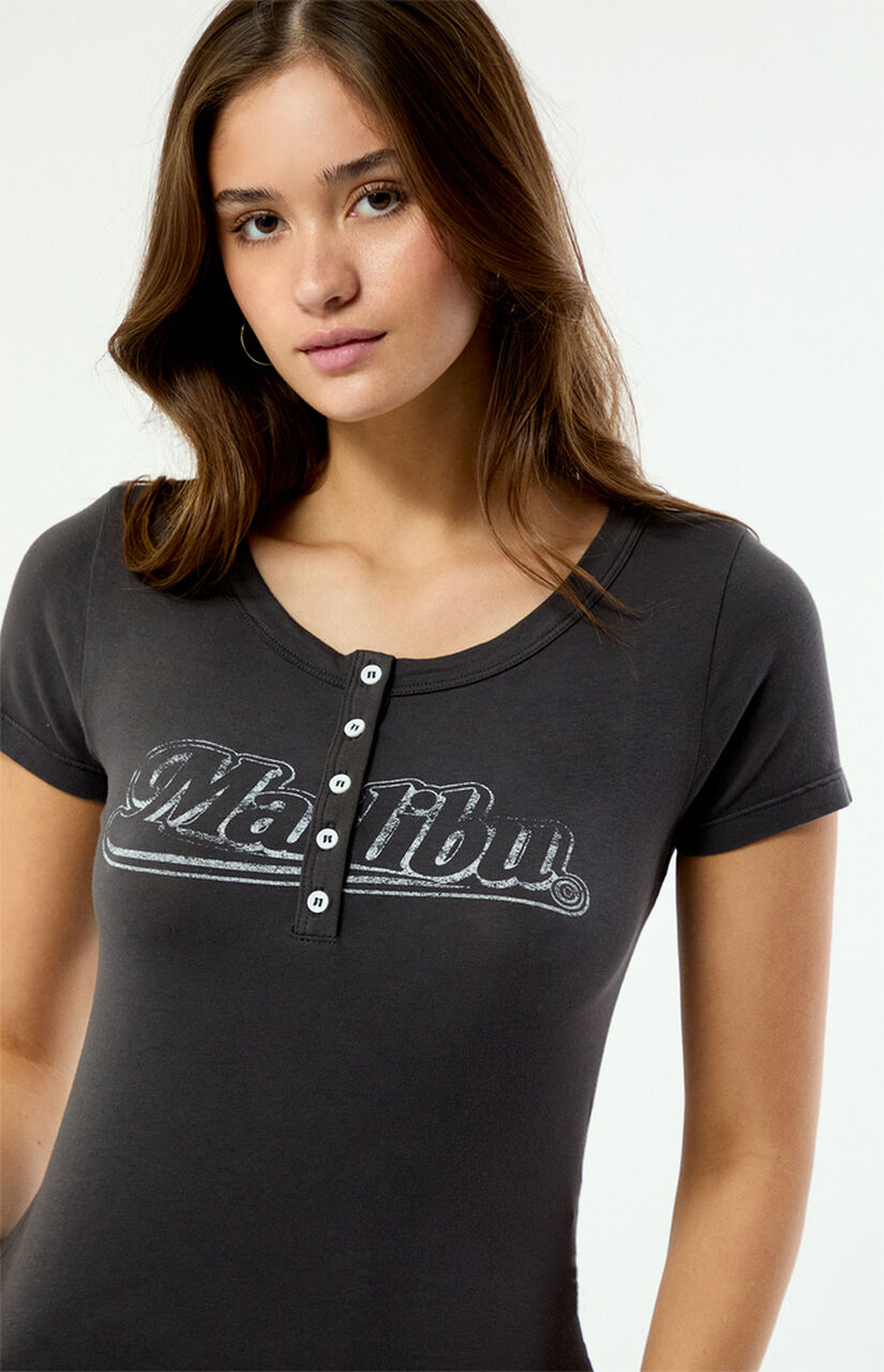 Malibu Short Sleeve Henley Top