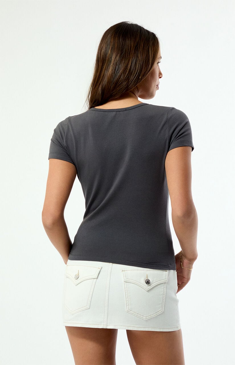 Pacific Sunwear Henley Short Sleeve T-Shirt