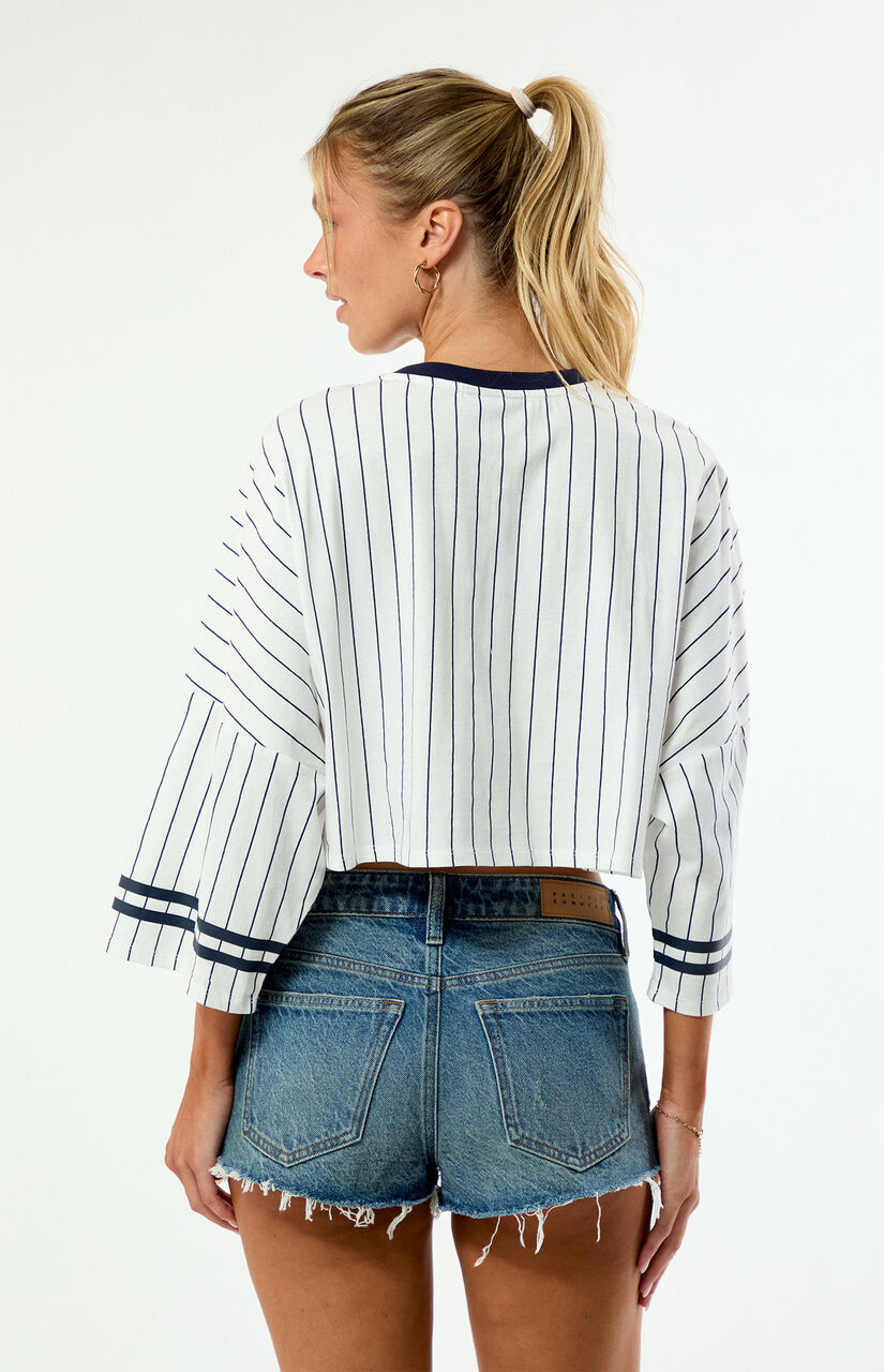 New York Sport Long Sleeve Cropped T-Shirt