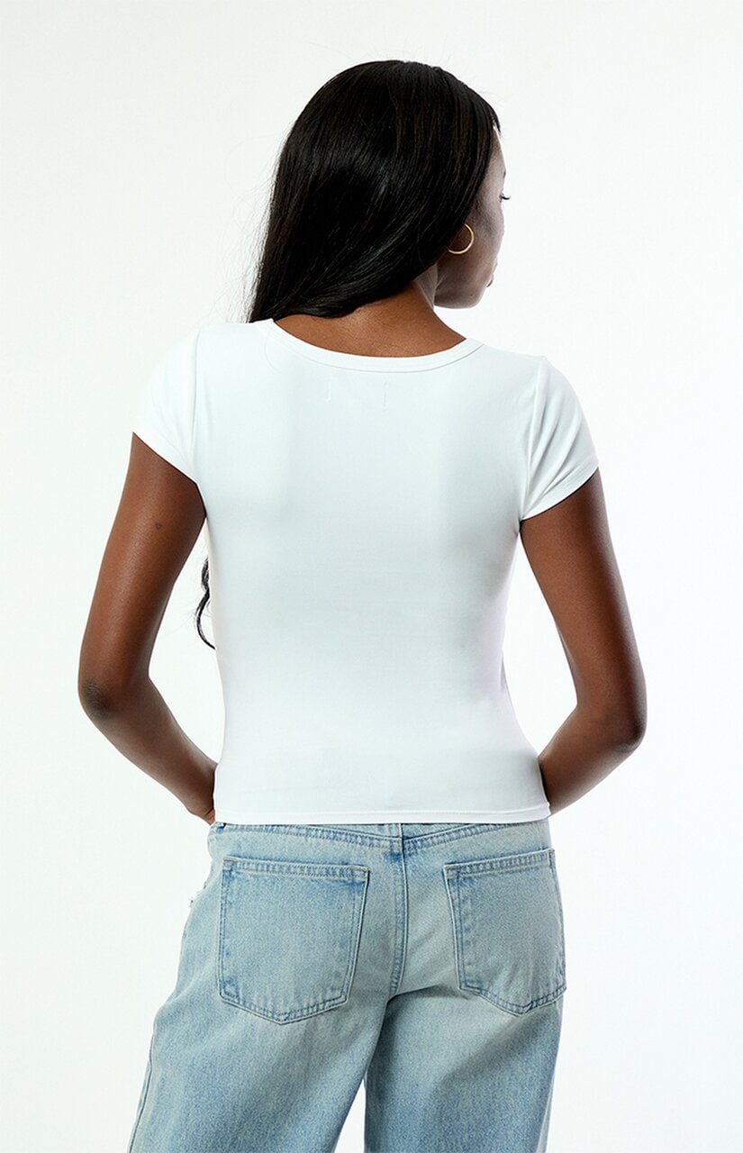 Lucy Deep V Short Sleeve Top