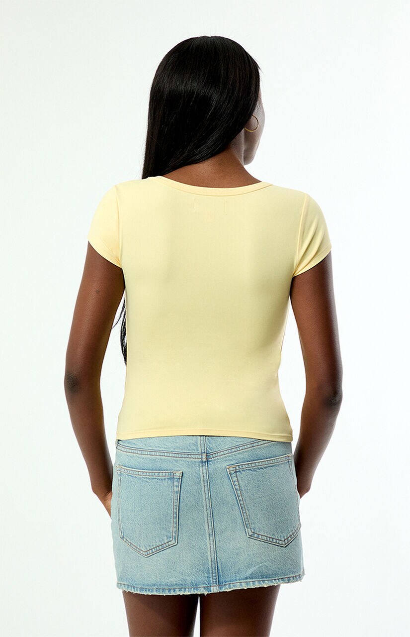 Lucy Deep V Short Sleeve Top