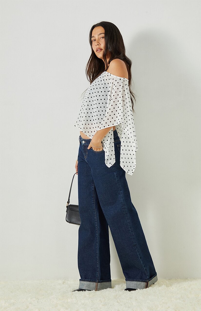Coco Polka Dot Chiffon Poncho