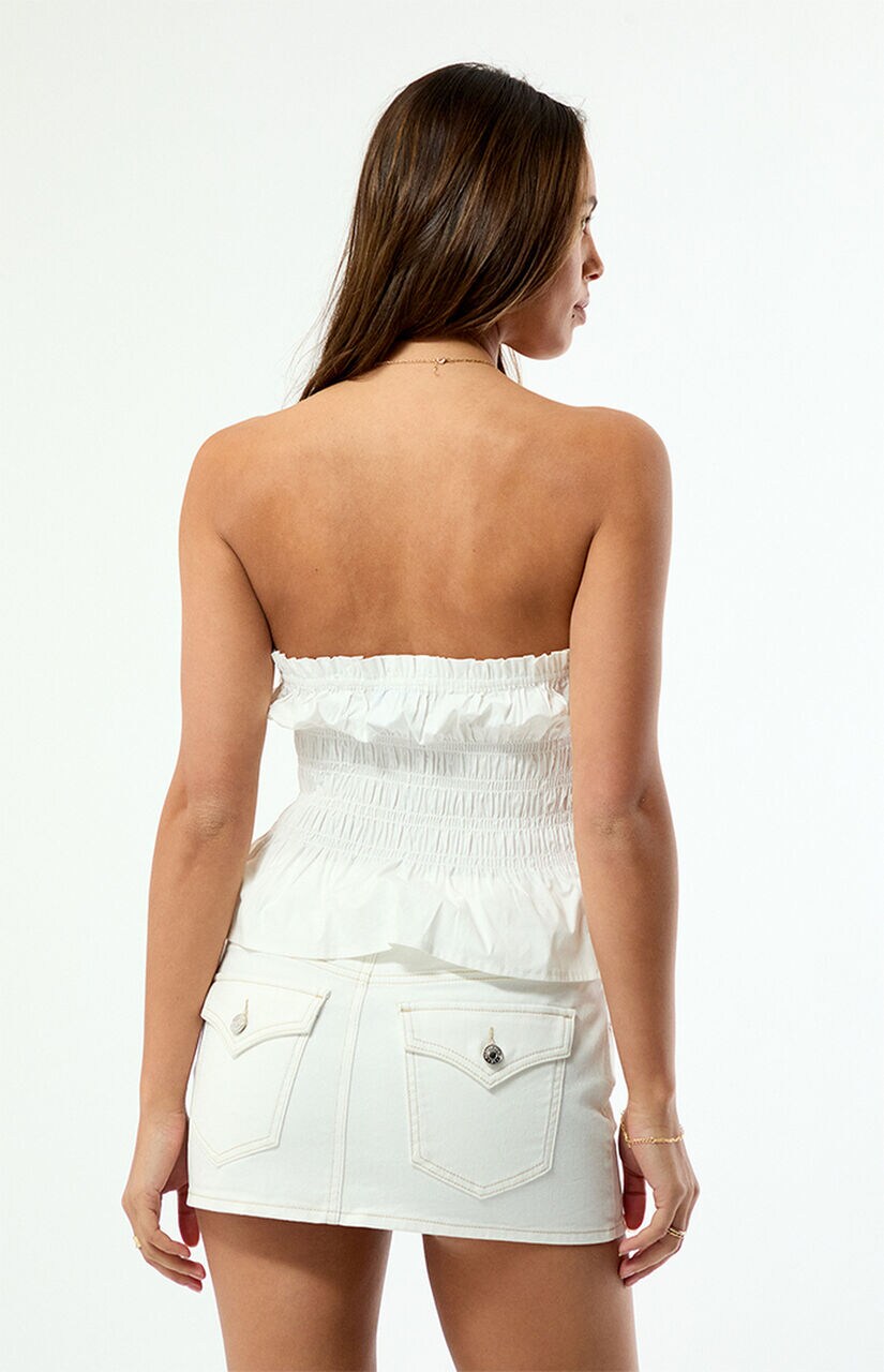 Quinn Ruched Babydoll Tube Top