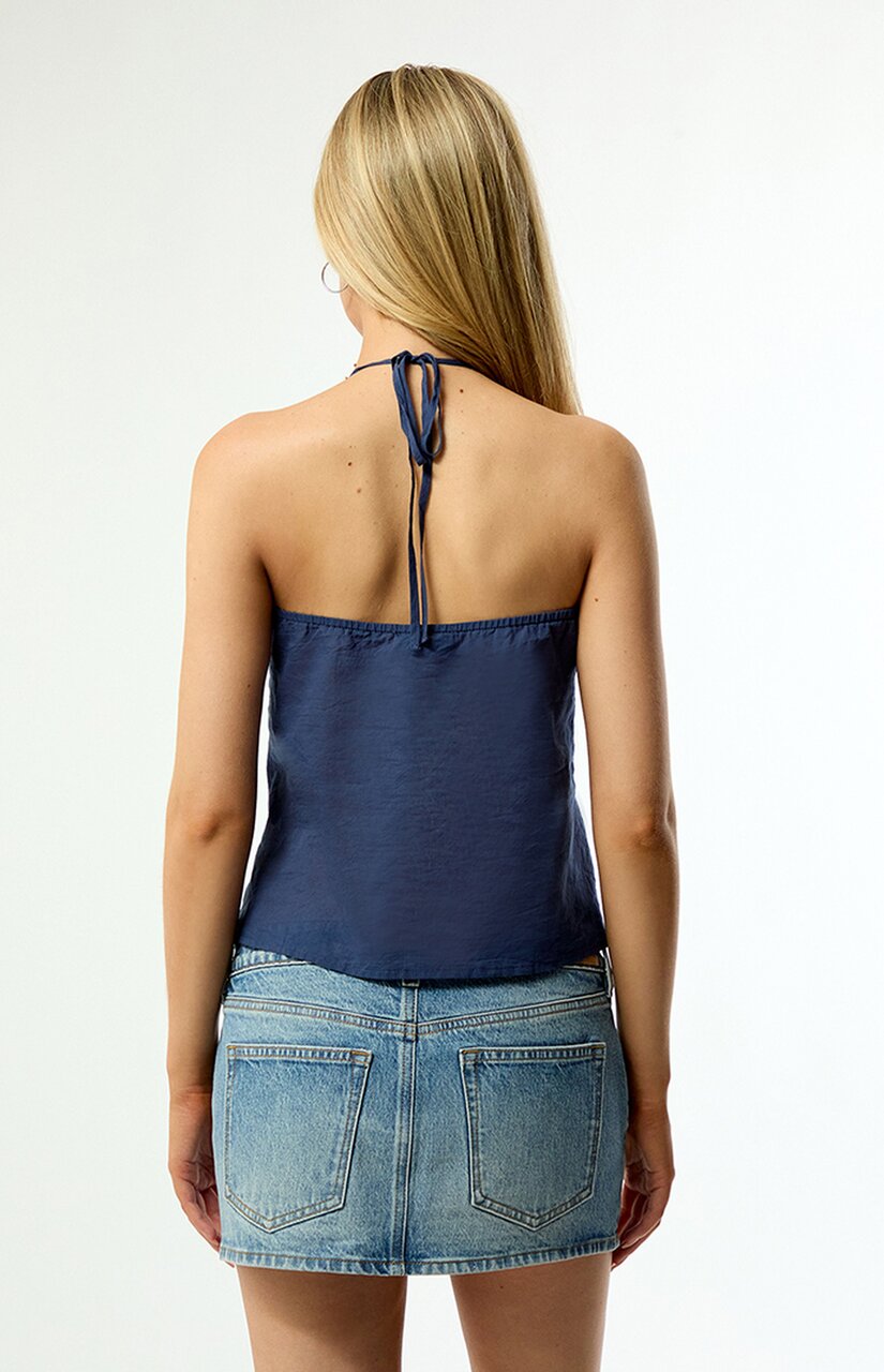 Sadie Button Front Halter Top