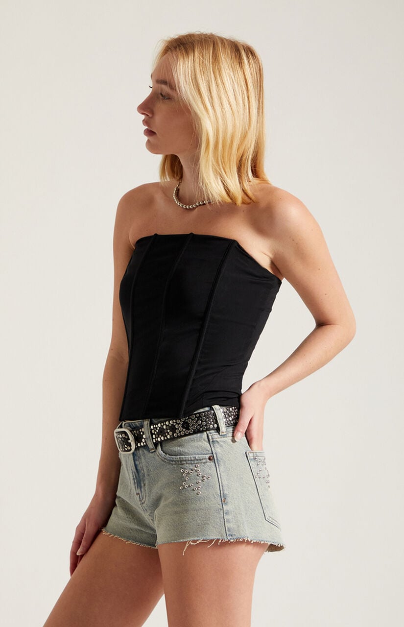 Briar Strapless Mesh Corset