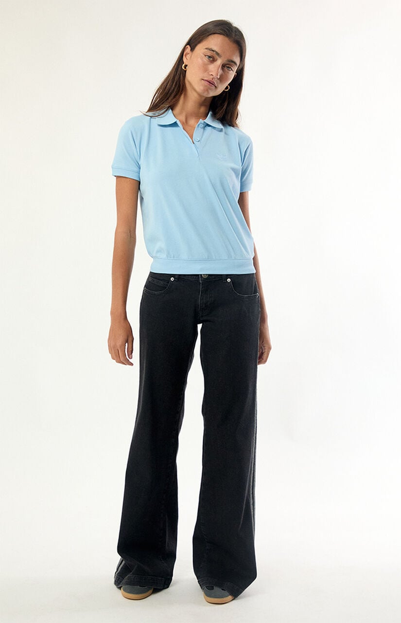 Blue Pique Short Sleeve Polo Shirt