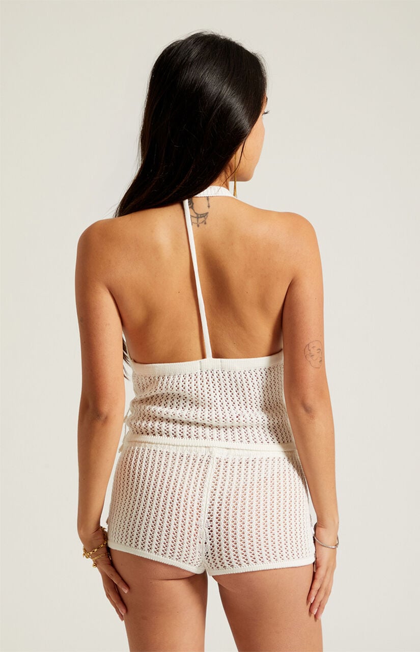 Alana Pearl Crochet Sweater Shorts