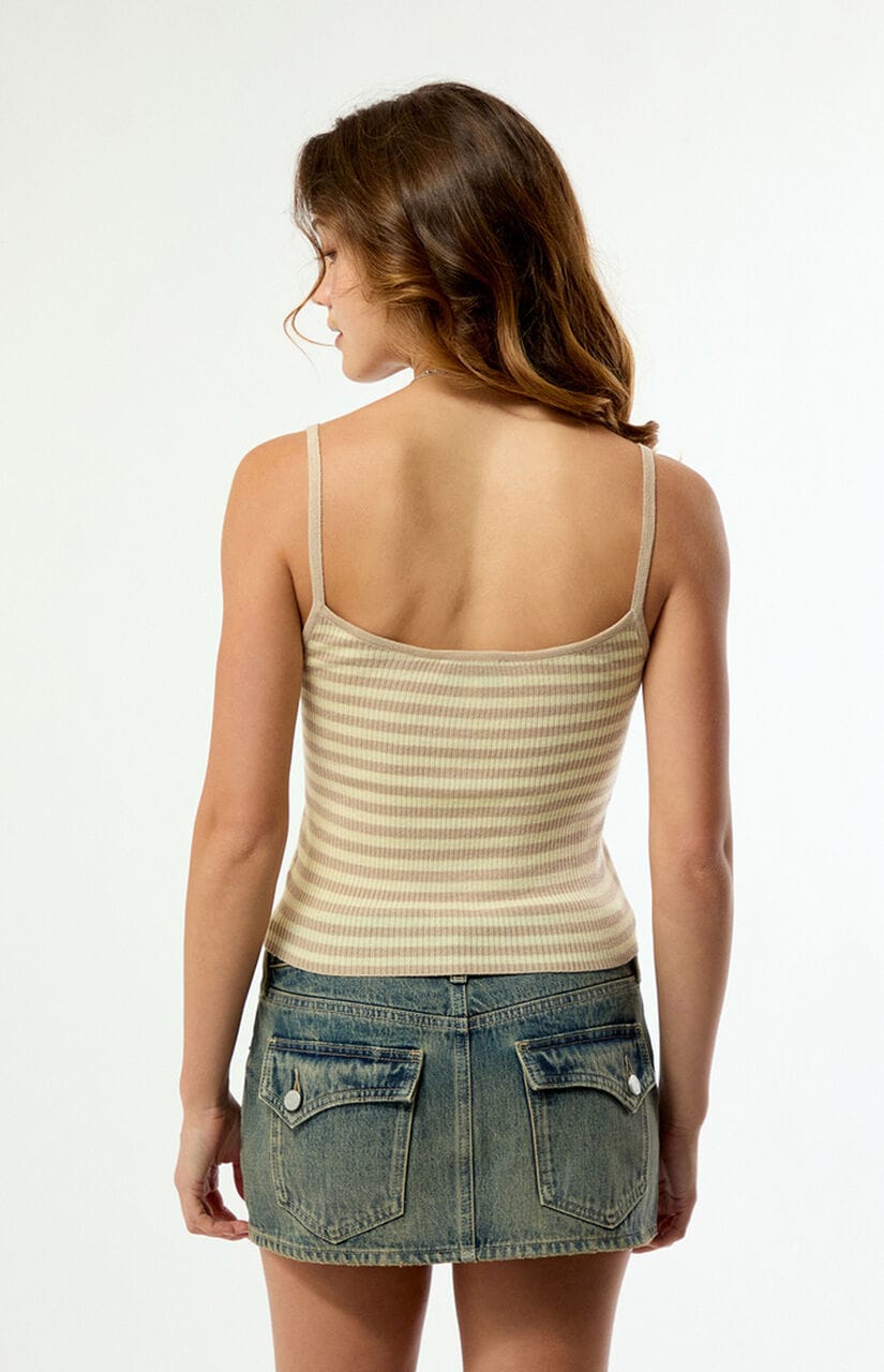 Angelica Striped Knit Tank Top