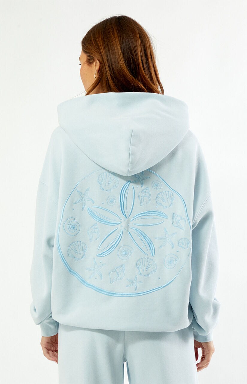 Seashell Embroidered Oversized Hoodie