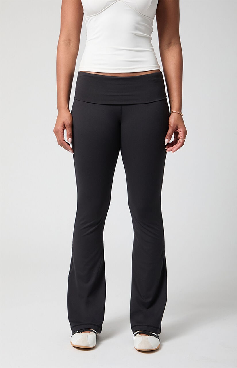PAC WHISPER Active Fold-Over Waistband Flare Yoga Pants