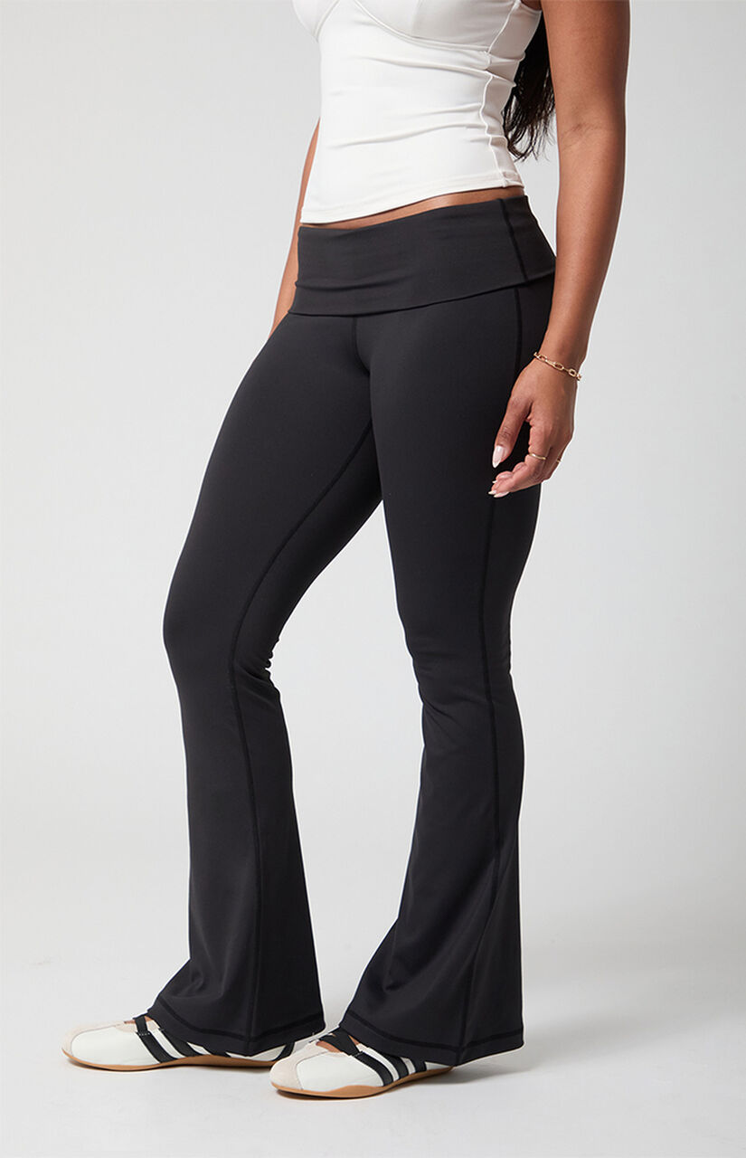 PAC WHISPER Active Fold-Over Waistband Flare Yoga Pants