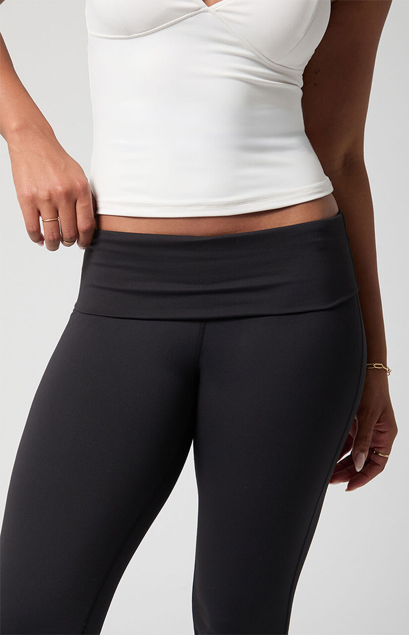 PAC WHISPER Active Fold-Over Waistband Flare Yoga Pants