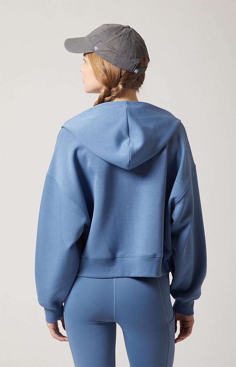 Active Sweat Alta Modal Cropped Zip Up Hoodie