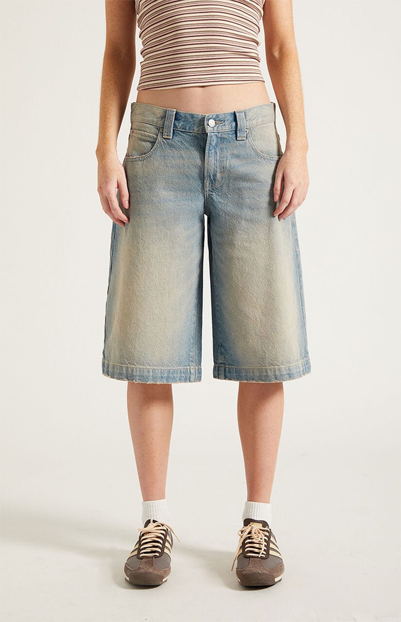 Peyton Extreme Jorts Light Blue Tint