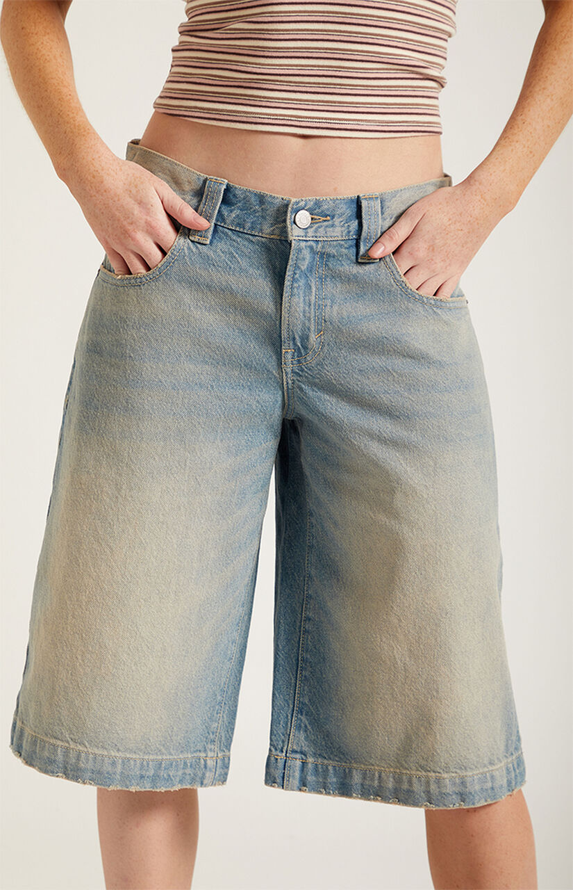 Peyton Extreme Jorts Light Blue Tint