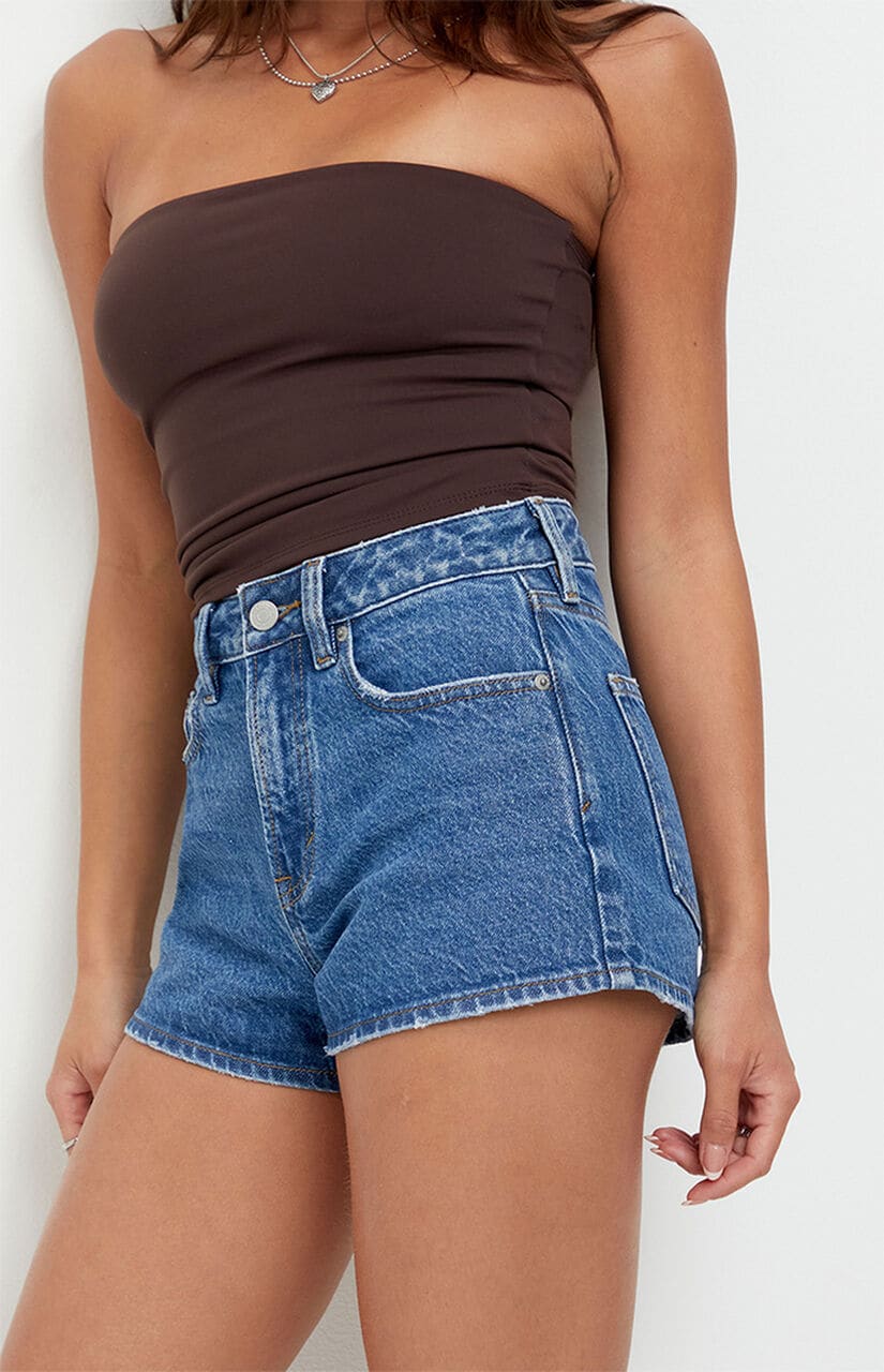Ivy High Waisted Festival Jean Shorts Indigo