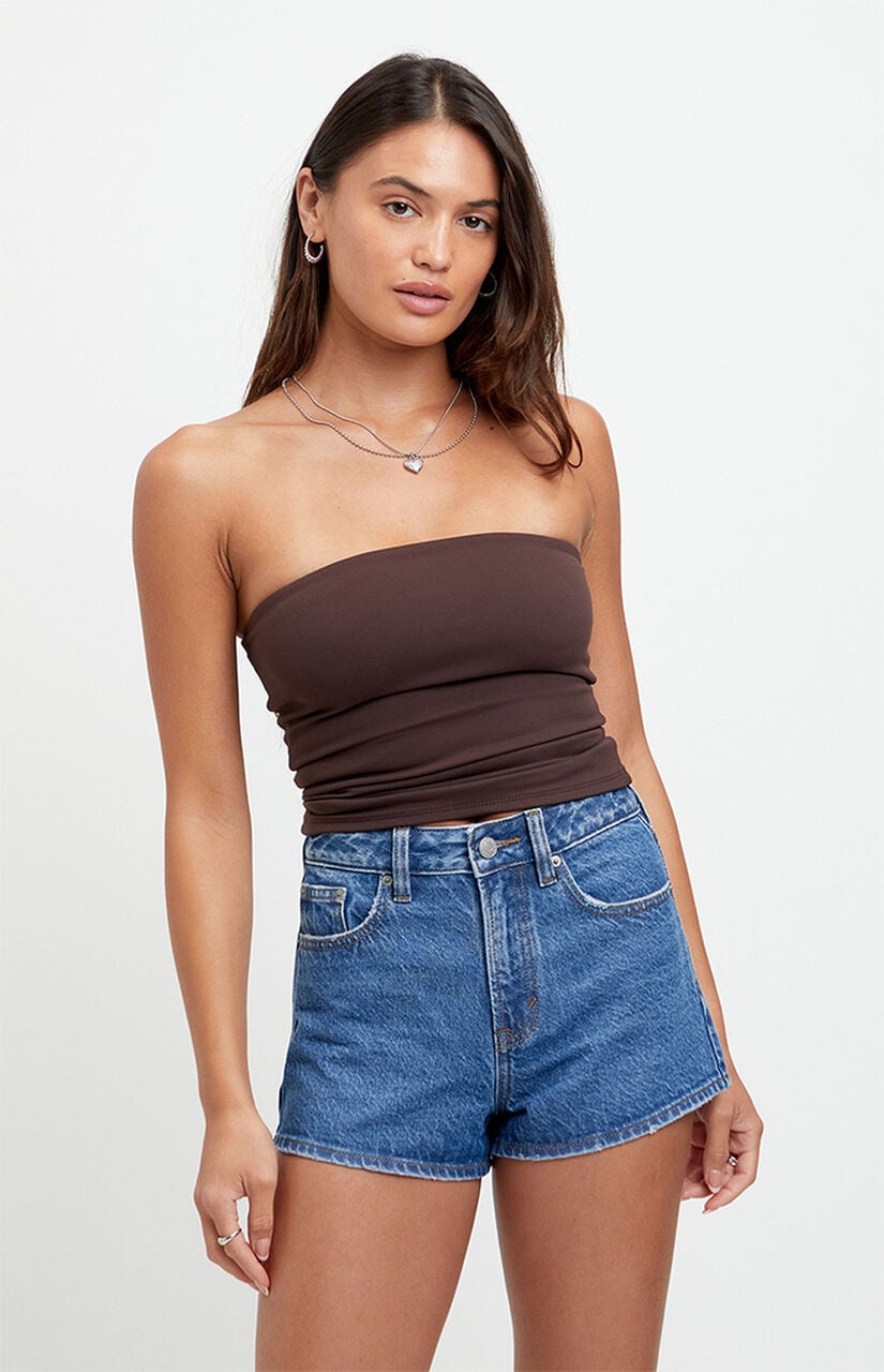 Ivy High Waisted Festival Jean Shorts Indigo