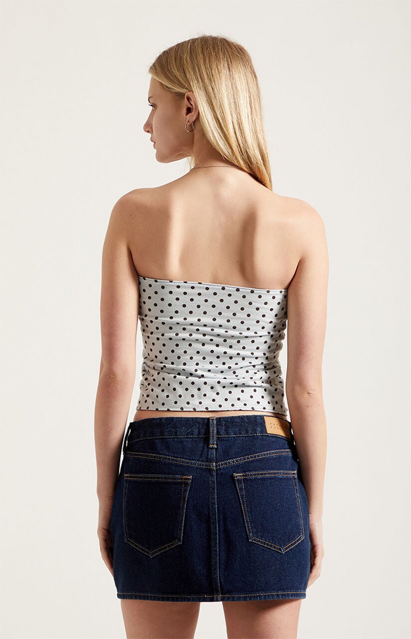 Bella Dark Blue Mid Rise Jean Mini Skirt