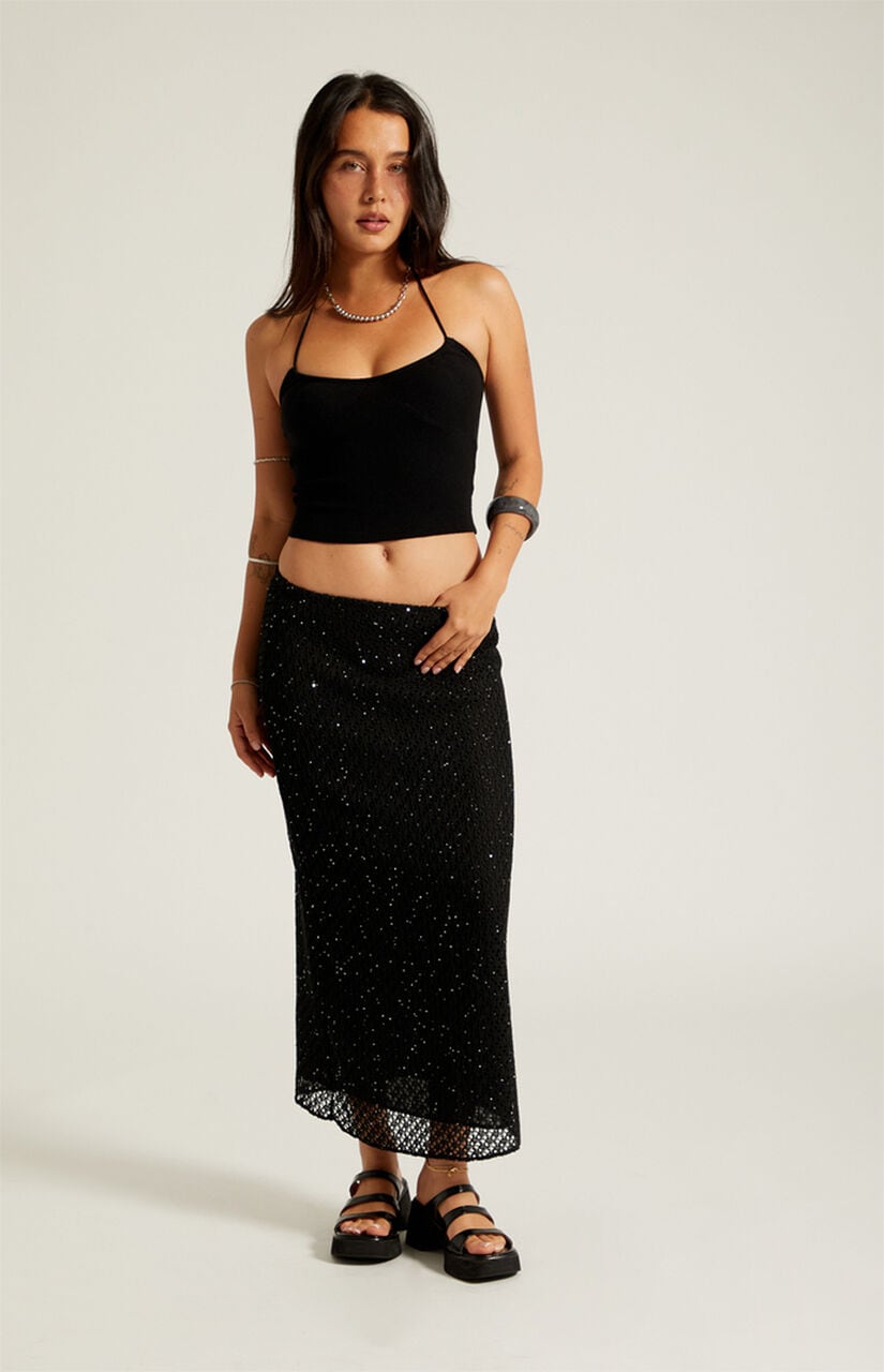 Sequin Midi Skirt