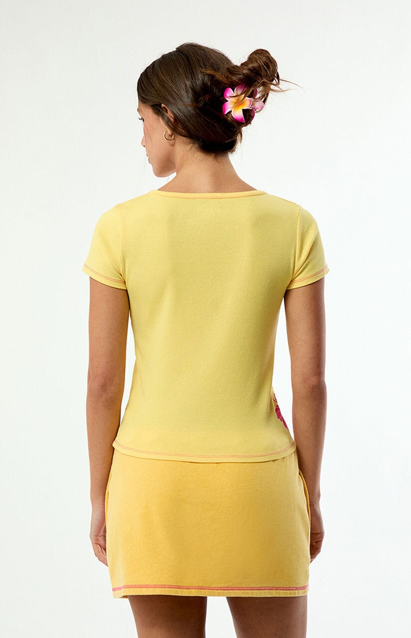 Drawstring Mini Skirt