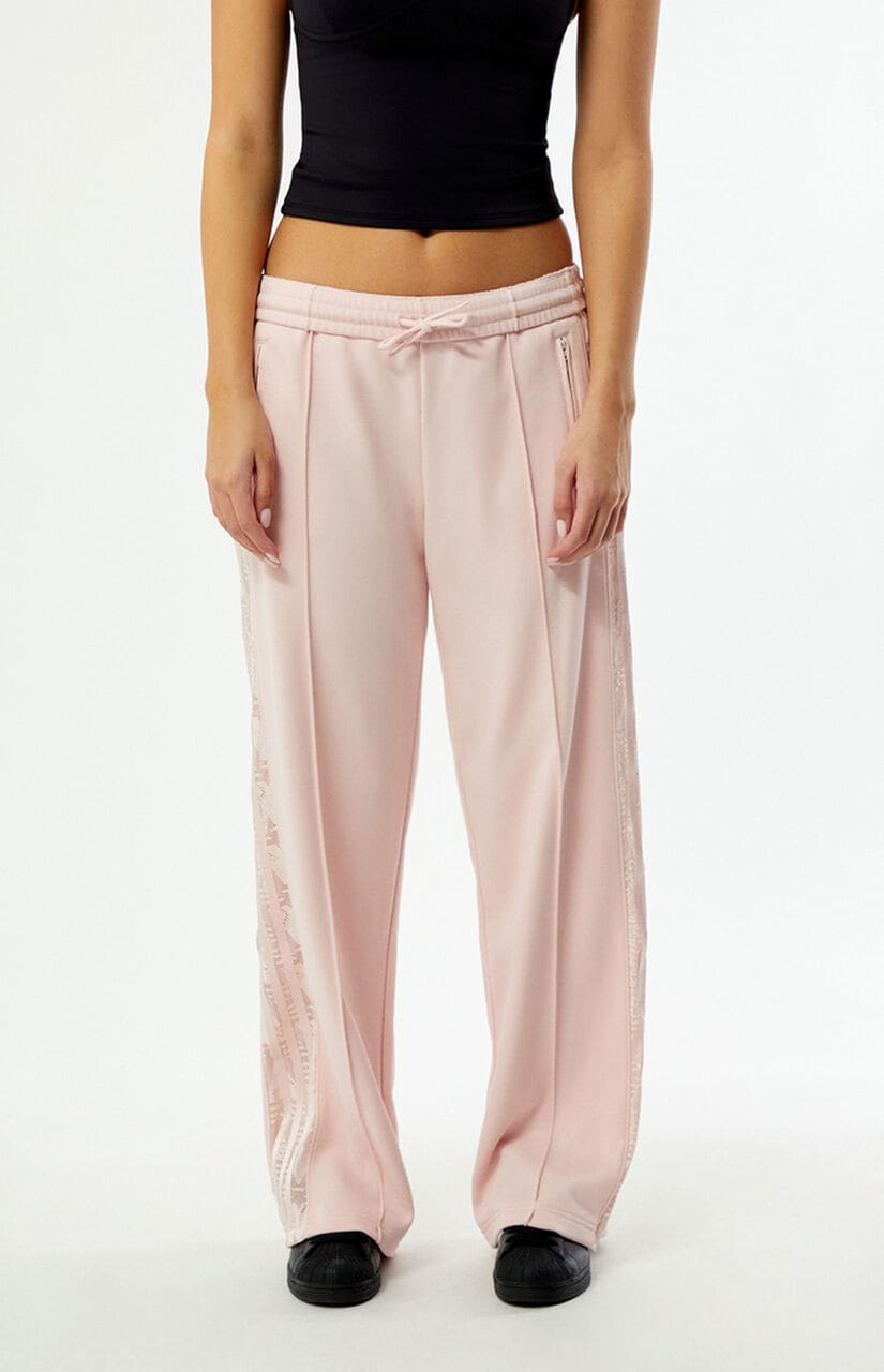 Light Pink Firebird Lace Baggy Track Pants