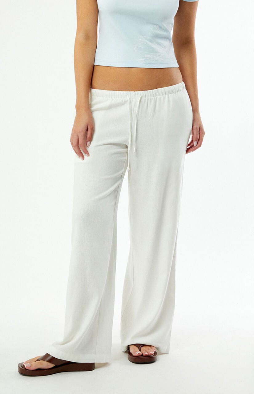 Alisa Linen Pull-On Baggy Pants