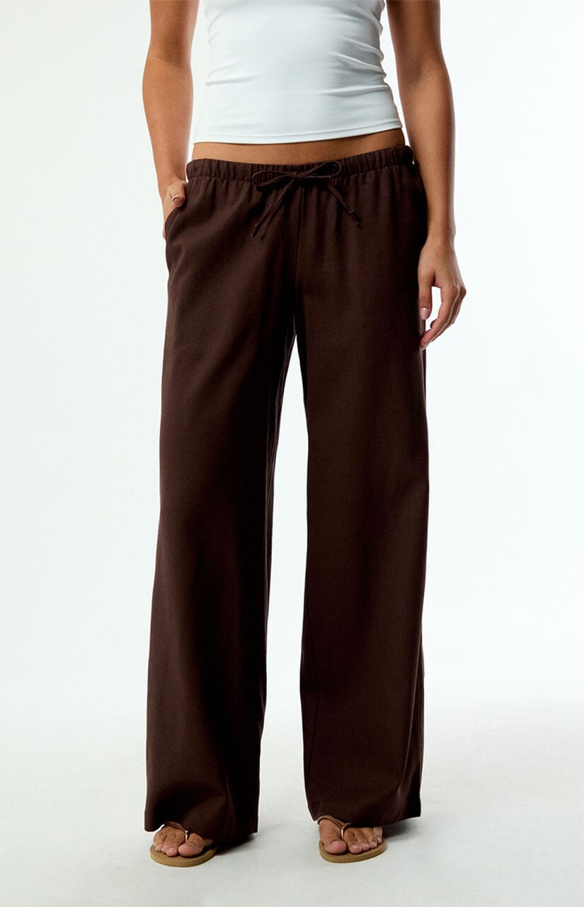 Alisa Linen Pull-On Baggy Pants