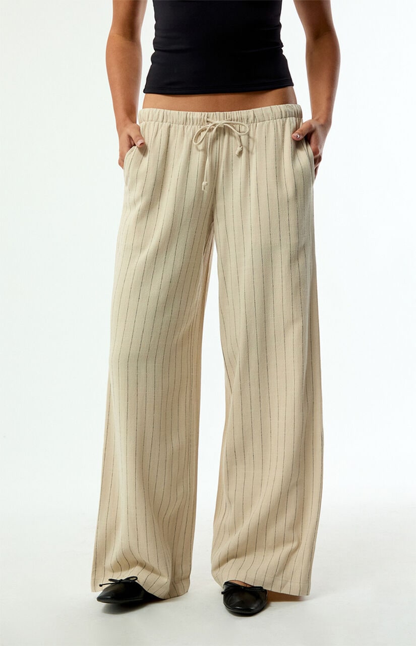 Alisa Linen Pull-On Baggy Pants